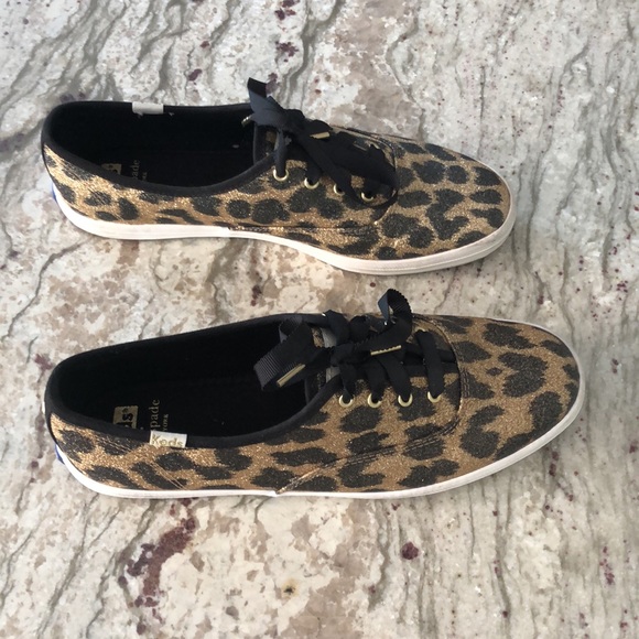 Keds Sparkly leopard print. Size 8 - Picture 3 of 3
